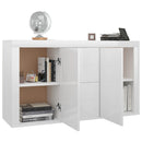Sideboard High Gloss White 120x36x69 cm Chipboard