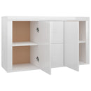 Sideboard High Gloss White 120x36x69 cm Chipboard