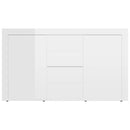 Sideboard High Gloss White 120x36x69 cm Chipboard