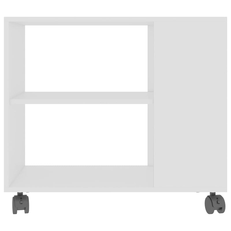 Side Table White 70x35x55 cm Chipboard