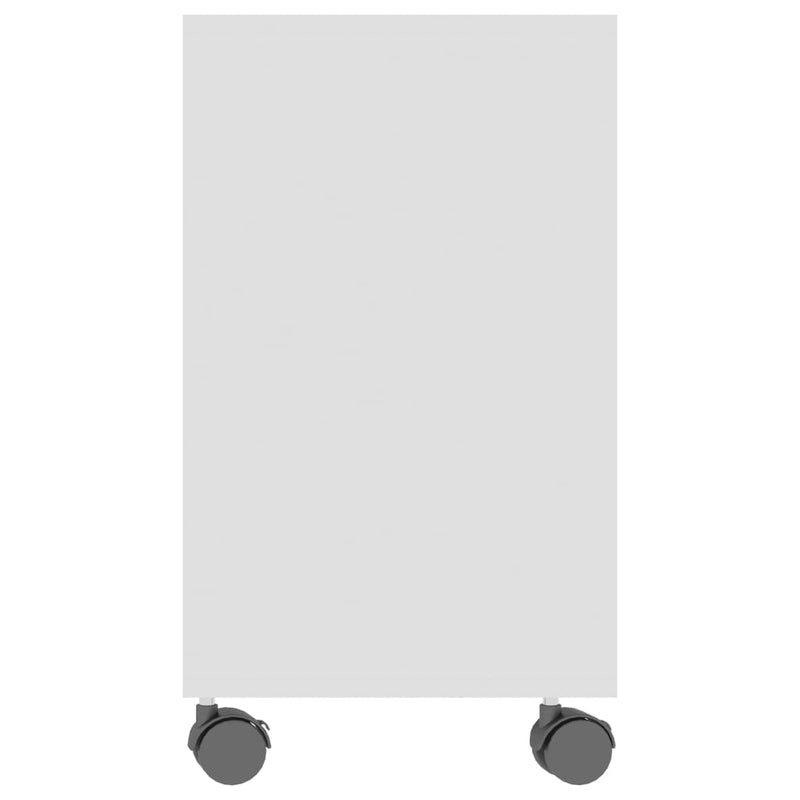 Side Table White 70x35x55 cm Chipboard