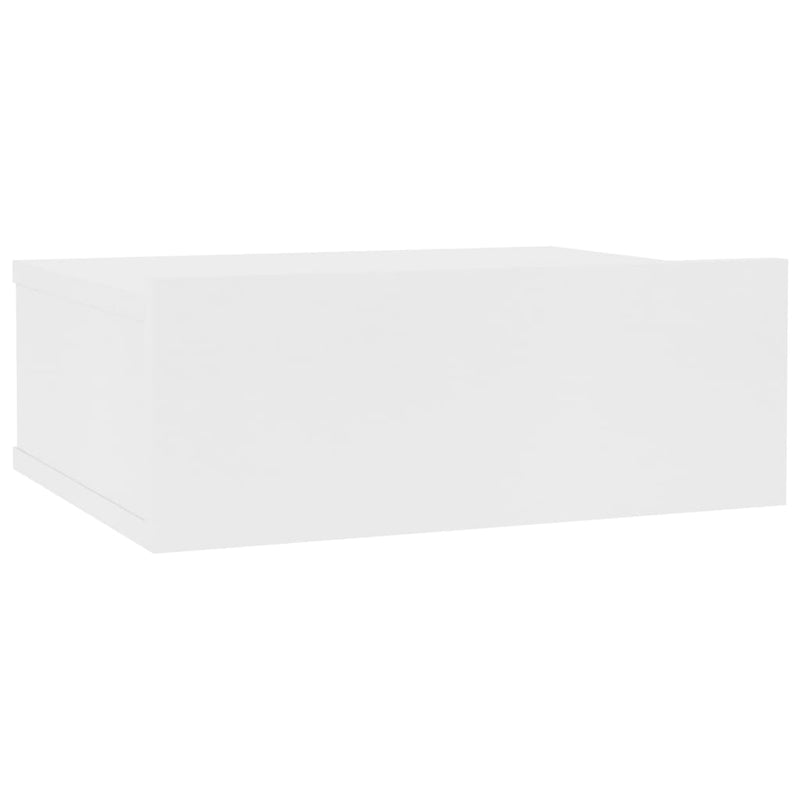 Floating Nightstand White 40x30x15 cm