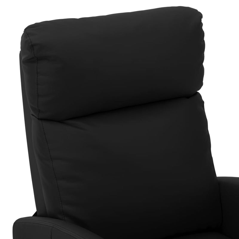 Massage Reclining Chair Black Faux Leather