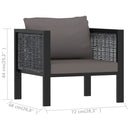 Sectional Sofa with Cushion Poly Rattan Anthracite