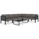 Sectional Middle Sofa with Cushion Poly Rattan Anthracite