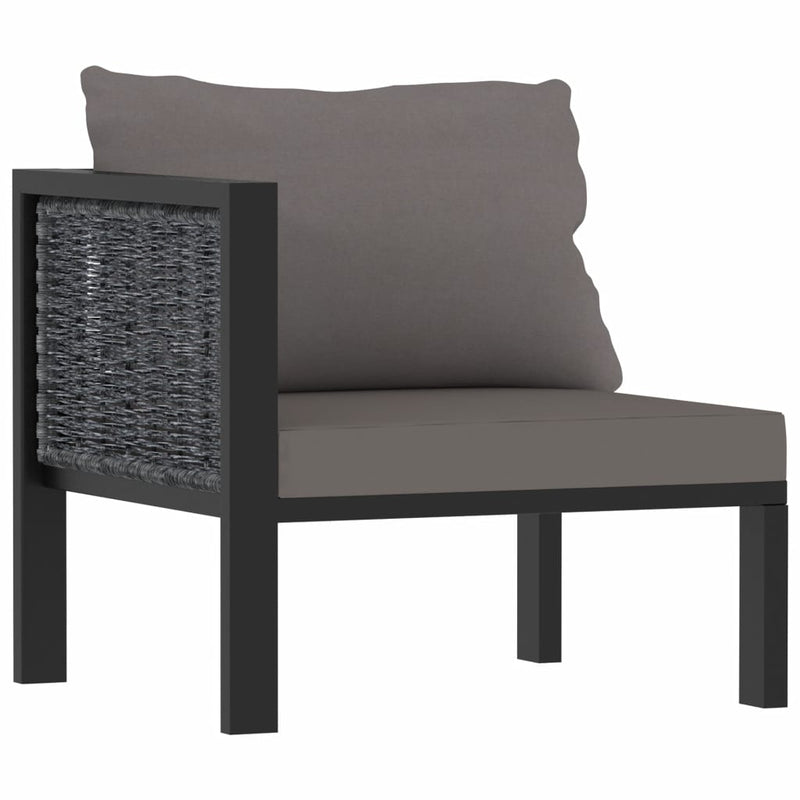 8 Piece Garden Lounge Set with Cushions Poly Rattan Anthracite