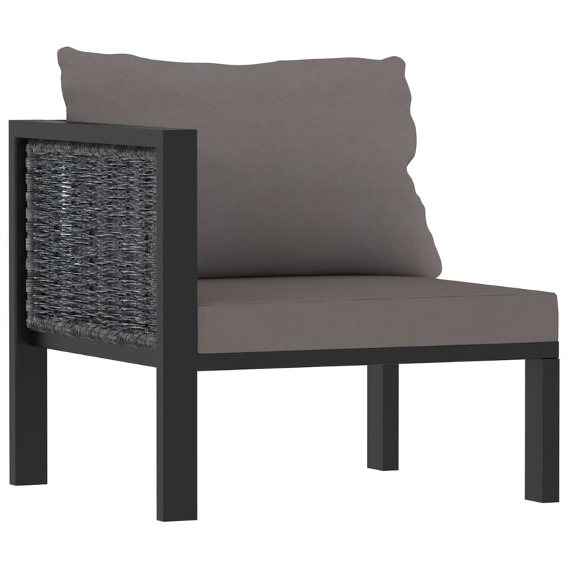 10 Piece Garden Lounge Set with Cushions Poly Rattan Anthracite