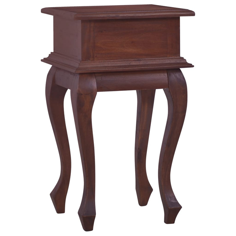Bedside Table Classical Brown 35x30x60 cm Solid Mahogany Wood