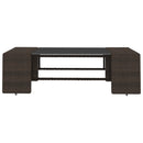 5 Piece Garden Lounge Set Poly Rattan Brown