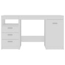 Desk White 140x50x76 cm Chipboard