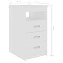 Desk White 140x50x76 cm Chipboard
