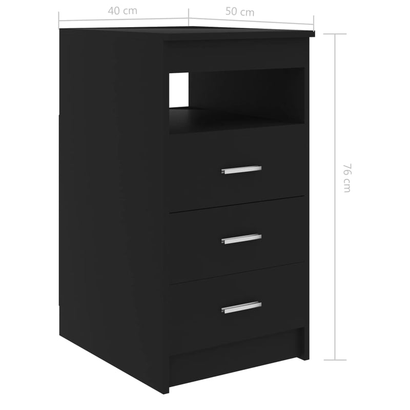 Desk Black 140x50x76 cm Chipboard