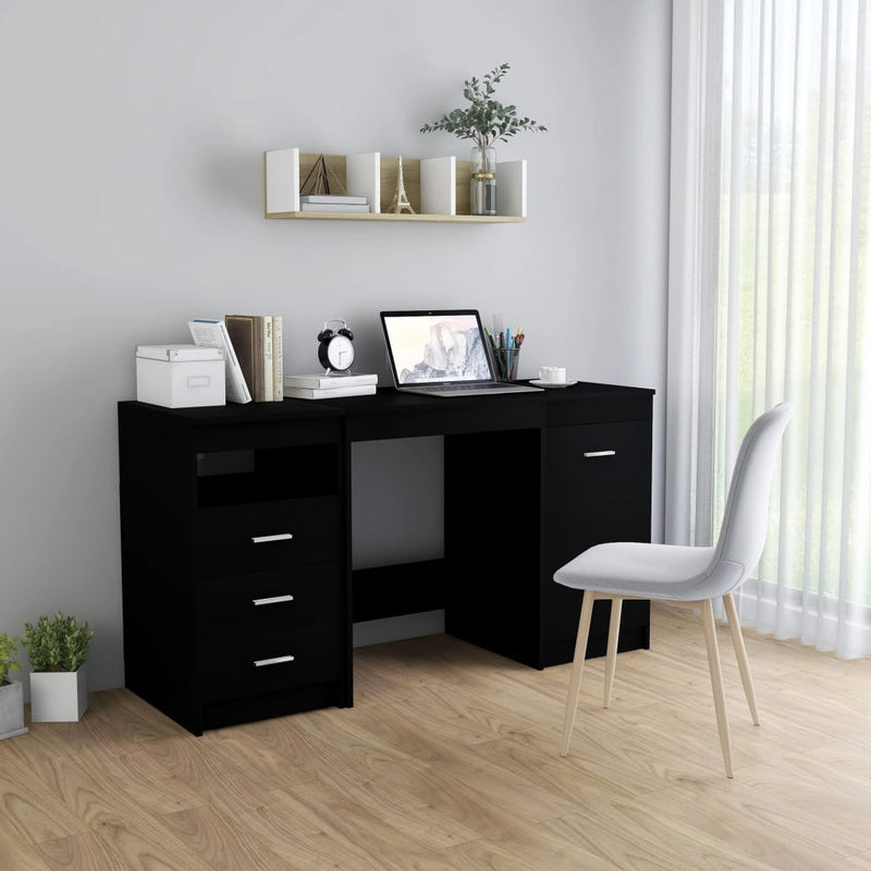 Desk Black 140x50x76 cm Chipboard