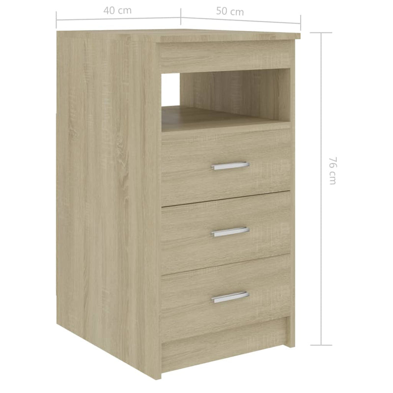 Desk Sonoma Oak 140x50x76 cm Chipboard