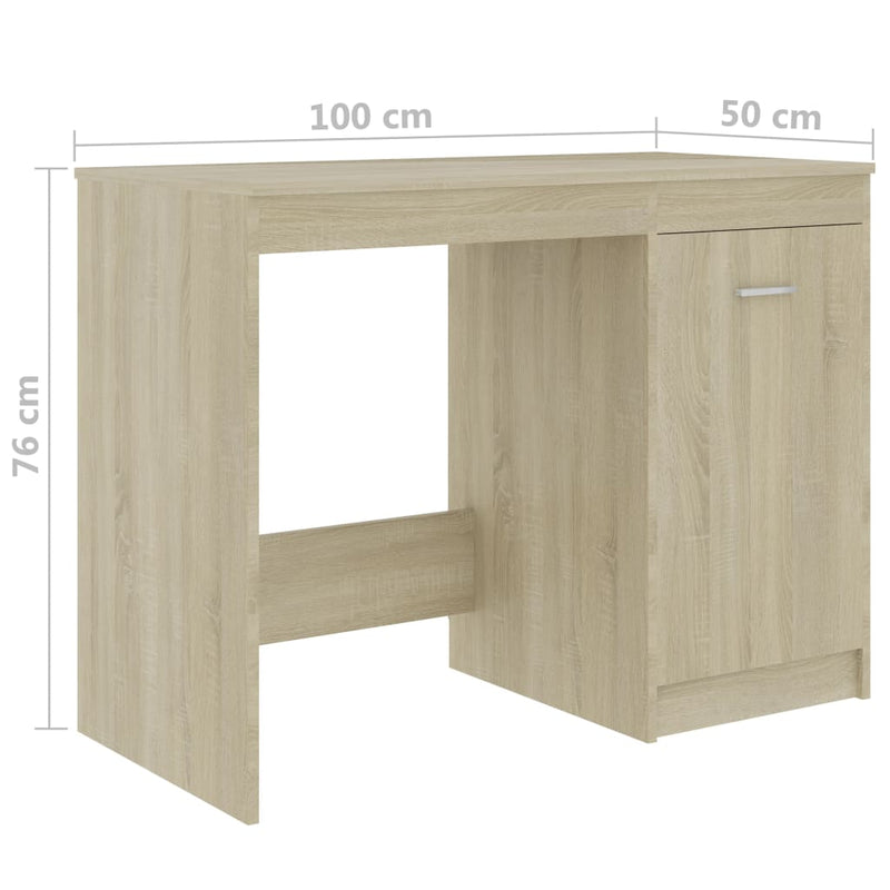 Desk Sonoma Oak 140x50x76 cm Chipboard