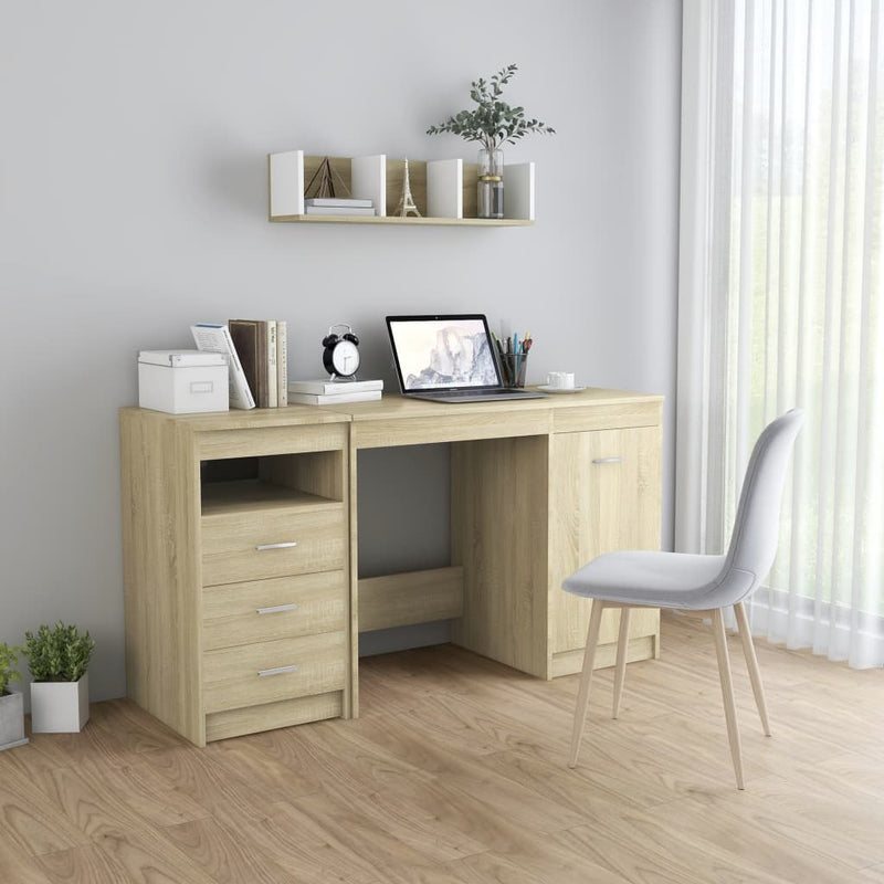 Desk Sonoma Oak 140x50x76 cm Chipboard