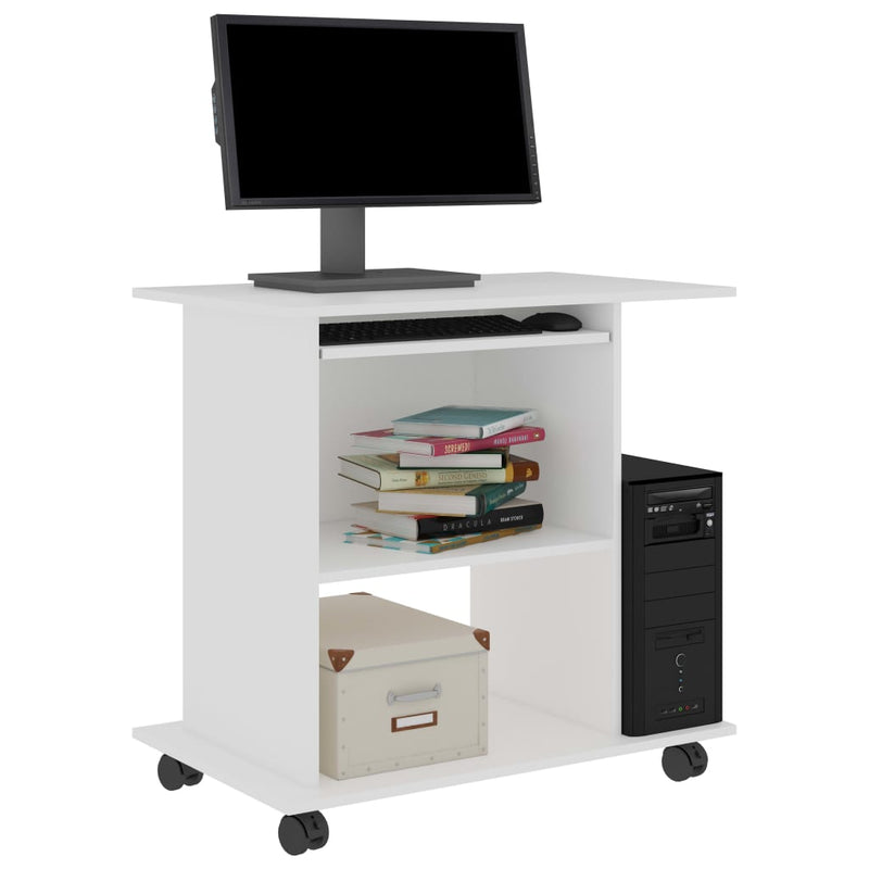 Computer Desk White 80x50x75 cm Chipboard