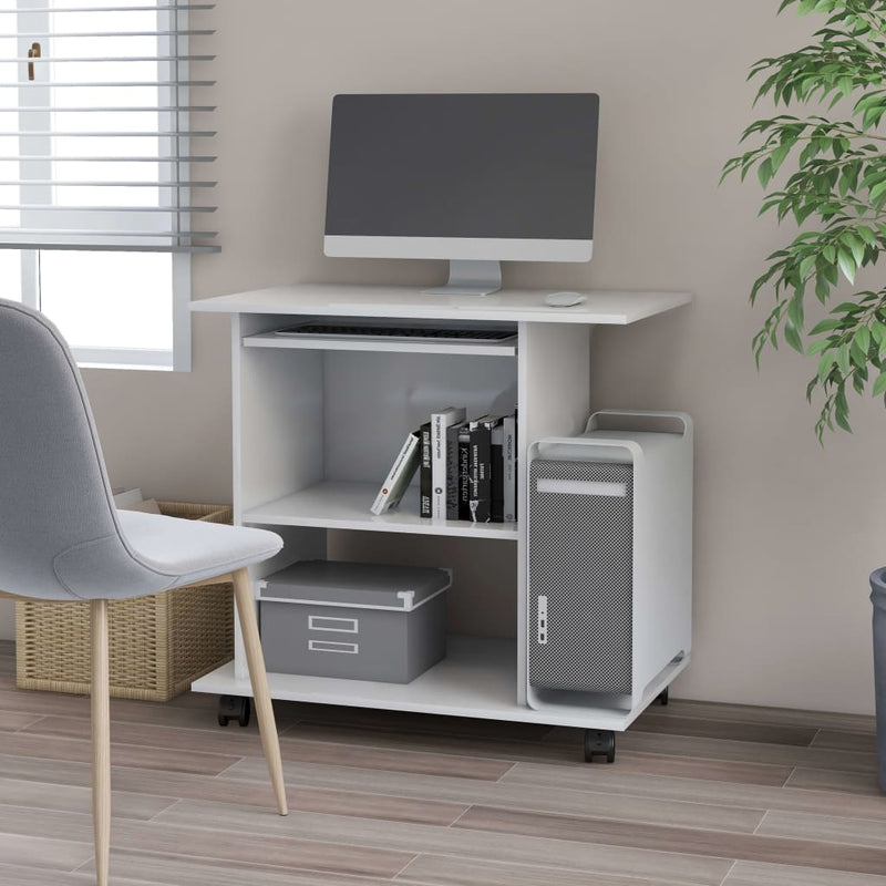 Computer Desk White 80x50x75 cm Chipboard