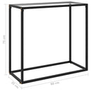 Console Table Transparent 80x35x75 cm Tempered Glass