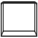 Console Table Black 80x35x75 cm Tempered Glass