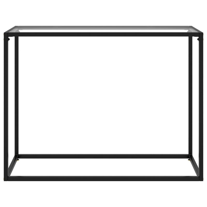 Console Table Transparent 100x35x75 cm Tempered Glass