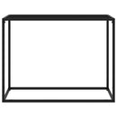 Console Table Black 100x35x75 cm Tempered Glass