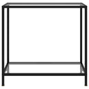 Console Table Transparent 80x35x75 cm Tempered Glass