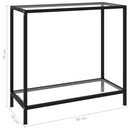 Console Table Transparent 80x35x75 cm Tempered Glass