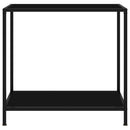Console Table Black 80x35x75 cm Tempered Glass