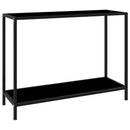 Console Table Black 100x35x75 cm Tempered Glass