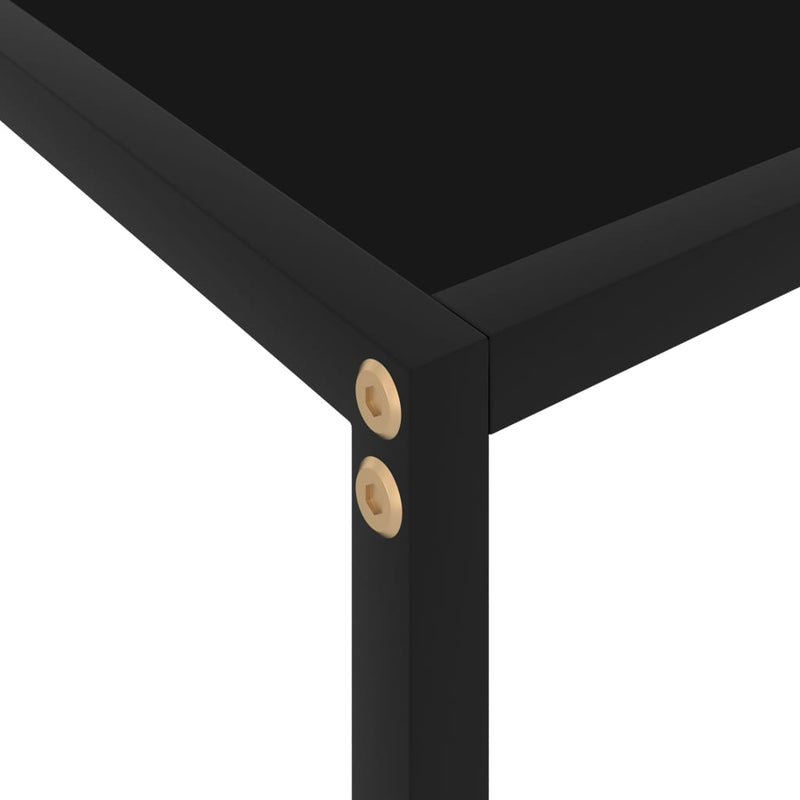 Console Table Black 100x35x75 cm Tempered Glass