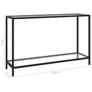 Console Table Transparent 120x35x75 cm Tempered Glass