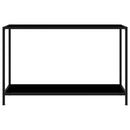Console Table Black 120x35x75 cm Tempered Glass