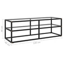 TV Cabinet Black with Tempered Glass 120x40x40 cm
