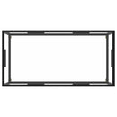 Tea Table Black with Tempered Glass 100x50x35 cm