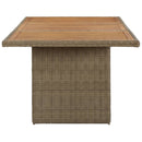 Garden Dining Table Brown 200x100x74 cm Poly Rattan