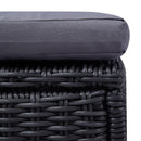 Sunlounger Poly Rattan Black and Dark Grey