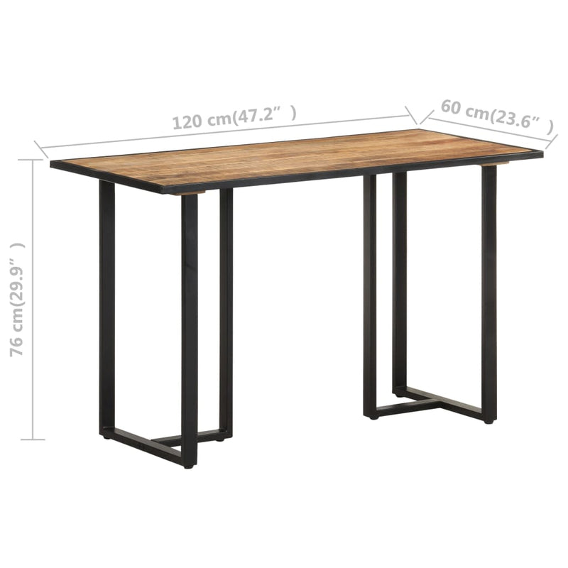 Dining Table 120 cm Rough Mango Wood