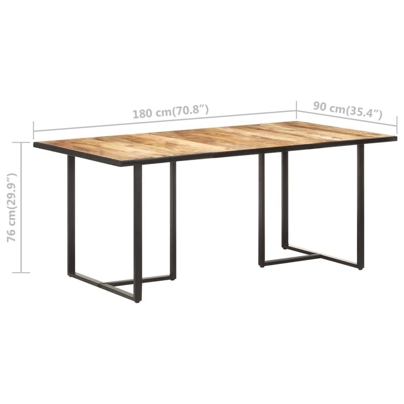 Dining Table 180 cm Rough Mango Wood