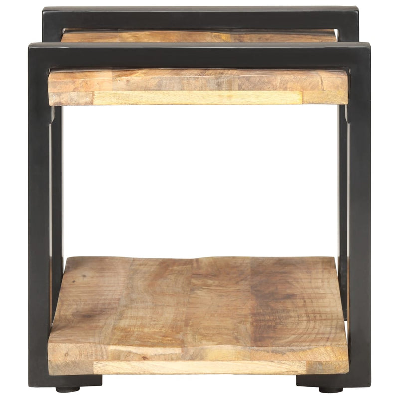 Bedside Cabinet 50x40x40 cm Rough Mango Wood