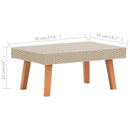 Garden Coffee Table Poly Rattan Beige