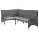 Garden Corner Sofas 2 pcs Poly Rattan Grey