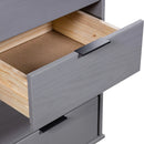 Drawer Cabinet Grey 45x39.5x90.3 cm Solid Pine Wood