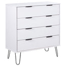 Drawer Cabinet White 76.5x39.5x90.3 cm Solid Pine Wood