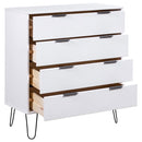 Drawer Cabinet White 76.5x39.5x90.3 cm Solid Pine Wood