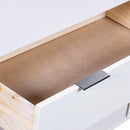 Drawer Cabinet White 76.5x39.5x90.3 cm Solid Pine Wood