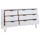 Drawer Cabinet White 119.3x39.5x73.6 cm Solid Pine Wood
