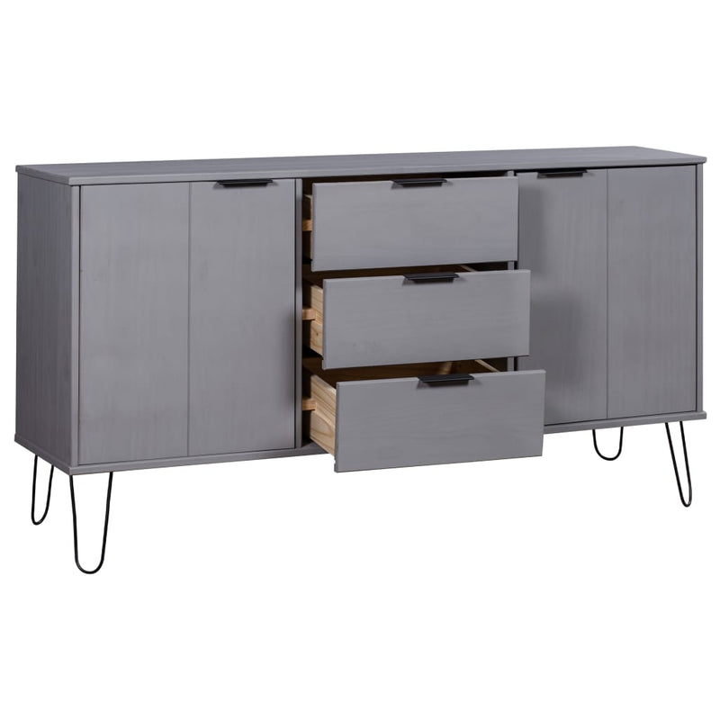 Sideboard New York Range Grey Solid Pine Wood