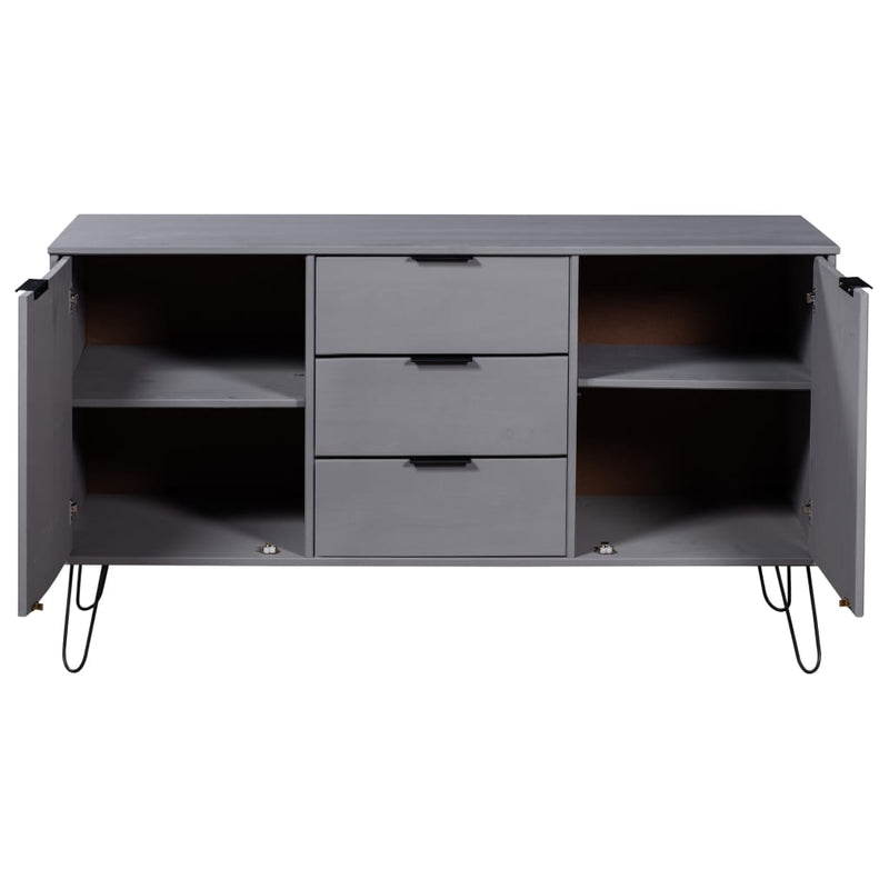 Sideboard New York Range Grey Solid Pine Wood