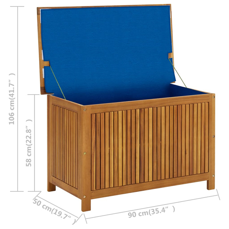 Garden Storage Box 90x50x106 cm Solid Acacia Wood